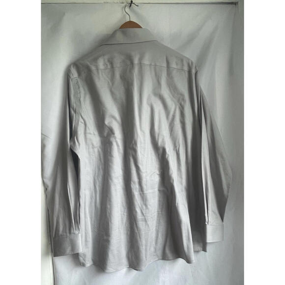 Michael Kors Men’s Dress Shirt Size L 16.5 32/33 Gray Wrinkle Free Long Sleeve - Picture 7 of 9